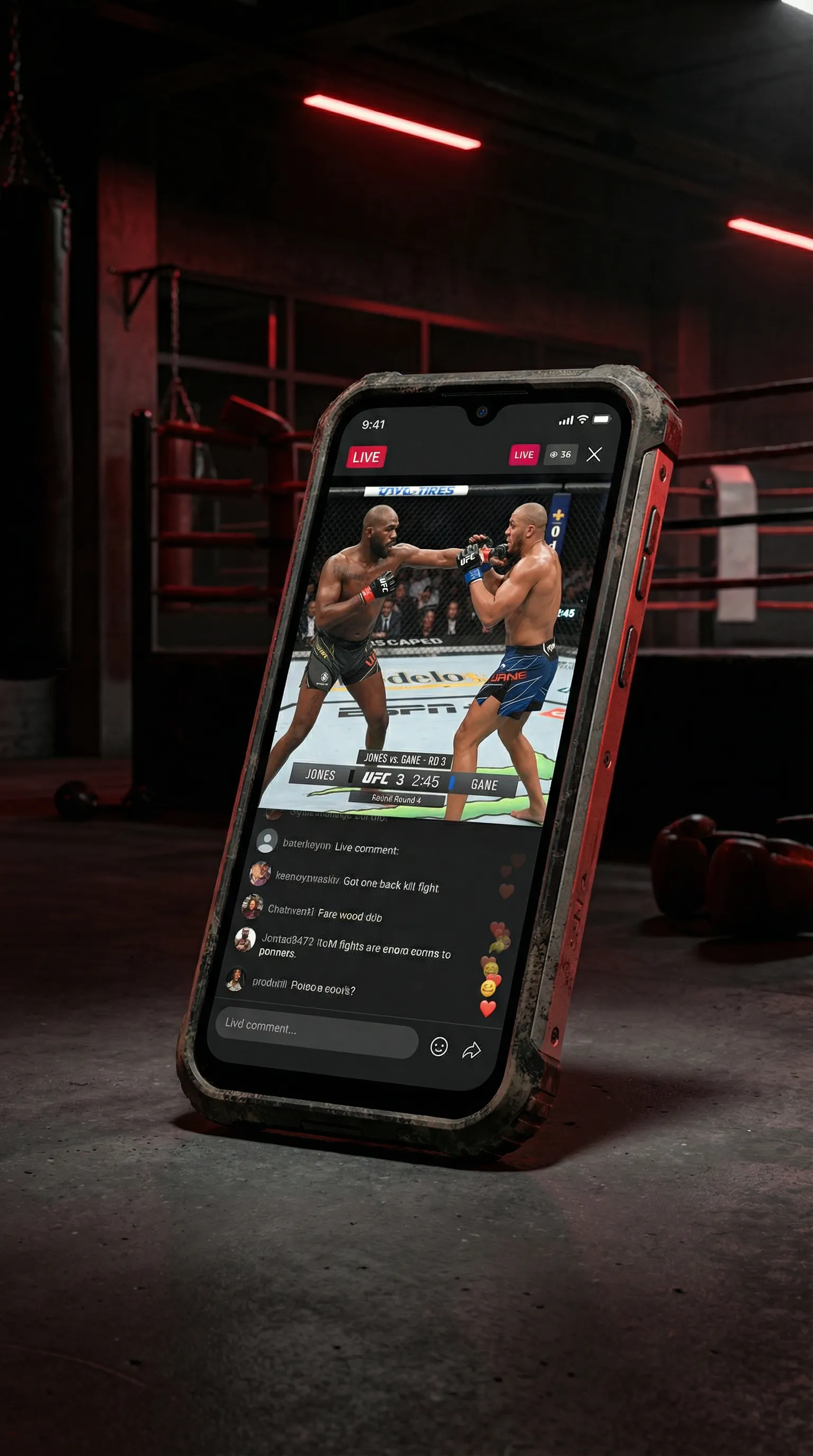 Bsport体育app 移动端APP格斗直播界面